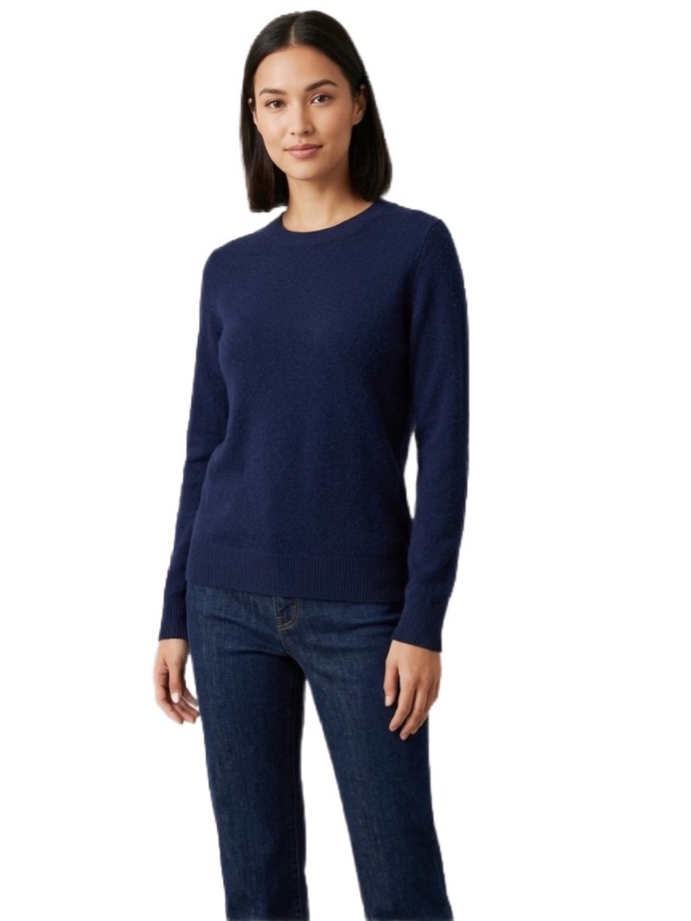 Joe Fresh Cashmere Navy Blue Crewneck Sweater Women S